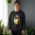 Black sweatshirt featuring a religious depiction of Jesus praying.