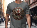 Chicano Brown Pride All Star t-shirt with eagles, snake, and stars and stripes shield.