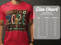 T-shirt size chart for World Cup 2026 USA-Canada-Mexico graphic tee.