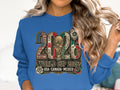 Blue sweatshirt with 