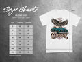 Gildan 5000 size chart for heavy cotton t-shirt with width and length measurements.