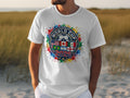 World Cup 2026 shirt with national flags and colorful paint splatters.