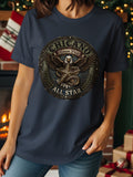 Navy t-shirt with 