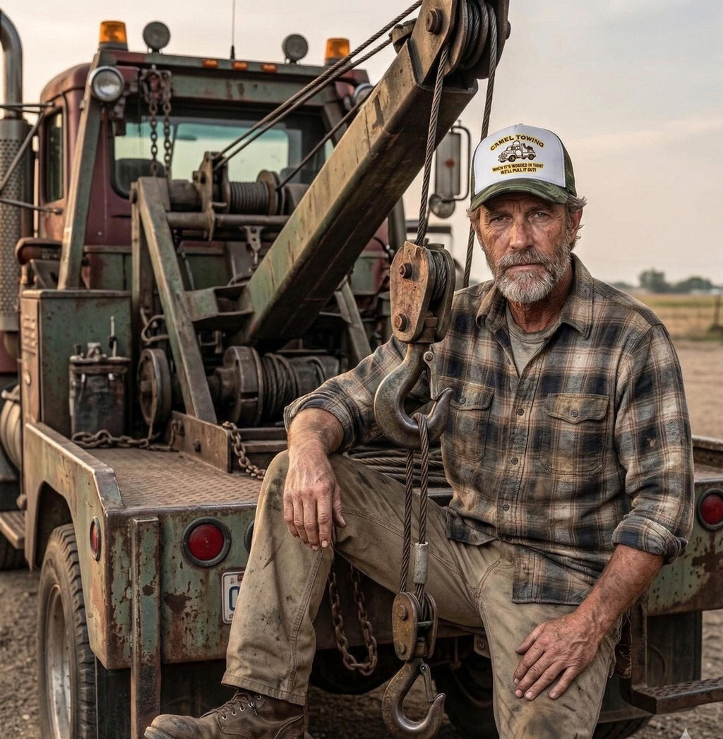 Camel Towing Adjustable Mesh Hat Trucker Cap Baseball Hats for Men and Women , Funny Bachelorette Hats