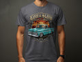 Teal classic Chevrolet truck with 