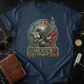 Navy t-shirt with Aztec eagle and 