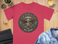 Red t-shirt with a 
