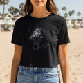 Black t-shirt with a Jesus Christ portrait wearing a crown of thorns.