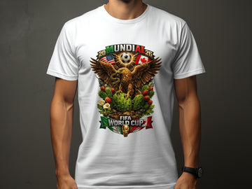 FIFA World Cup 2026 T-Shirts, Mundial 26 Host Nations, USA Canada Mexico Soccer Fan Tee, Eagle Snake Cactus Design, Football Event Apparel