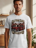 Red classic truck graphic with 