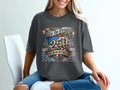 Dark gray t-shirt with 250 Years of Liberty patriotic emblem featuring flag and roses.