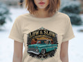 Teal classic pickup truck with 