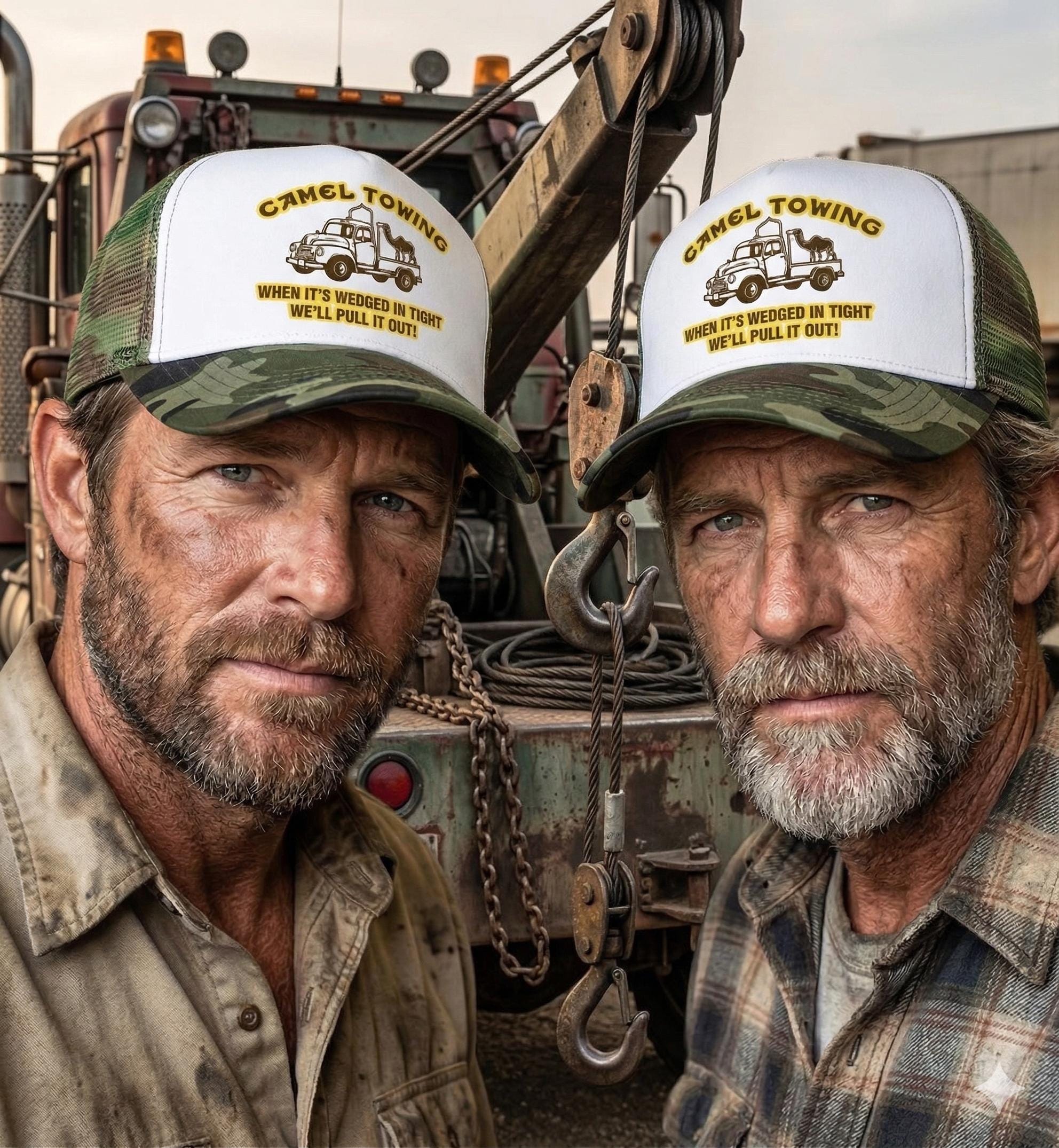 Camel Towing Adjustable Mesh Hat Trucker Cap Baseball Hats for Men and Women , Funny Bachelorette Hats