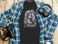 T-shirt with sugar skull artwork and 