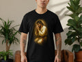 Jesus praying on a black t-shirt design.