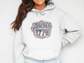 White hoodie with 