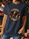 Navy t-shirt with 