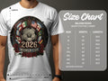 T-shirt size chart for Gildan 5000 Heavy Cotton, listing sizes S-5XL.