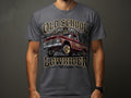 Old School Lowrider truck design with text 