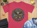 Pink t-shirt with circular 