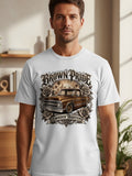 White t-shirt featuring 