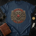 Navy t-shirt with 