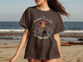 Brown t-shirt with 