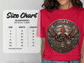 Gildan 64000 Softstyle T-shirt size chart with measurements in inches.