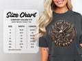Comfort Colors 1717 size chart for heavyweight adult tee with measurements.