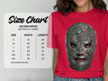 Gildan 64000 Softstyle T-shirt size chart with measurements in inches.
