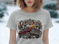 Red lowrider car with 