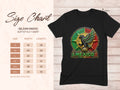 Gildan 64000 t-shirt size chart with Mexico emblem and garment measurements.