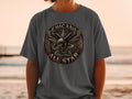 Chicano All Star Brown Pride eagle and snake emblem on grey t-shirt.