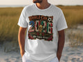 White t-shirt with World Cup 2026 USA-Canada-Mexico graphic and roses.