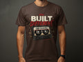 Brown t-shirt with text 