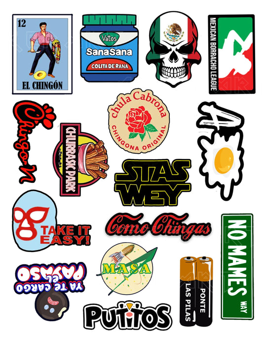 Mexico Stickers: Humor & Culture Vinyl Decals (Pack of 30)-FOR laptop