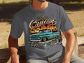 Turquoise Chevrolet truck graphic with 
