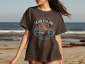 Brown t-shirt with 