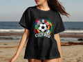 Black t-shirt with 2026 World Cup logo featuring a soccer ball and flags.