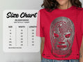 Gildan 64000 Softstyle T-shirt size chart with measurements in inches.