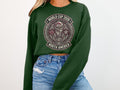 Green crewneck sweatshirt with World Cup 2026 North America graphic.