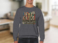 2026 World Cup USA Canada Mexico graphic on a charcoal sweatshirt.