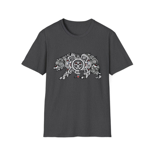 Native Bear Illustration T-Shirt | Aztec Tribal Bear cali-pride