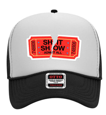 Shitshow Ticket Trucker Hat, Funny Bachelorette Party Cap