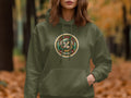 Green hoodie with 