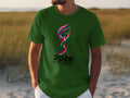 Green t-shirt featuring 2026 North America FIFA World Cup logo with flags.