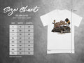 Gildan 5000 heavy cotton t-shirt size chart with measurements in inches.