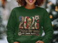 Green sweatshirt with 