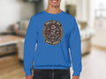 World Cup 2026 North America graphic on a blue sweatshirt.