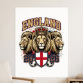 England crest with three lions, crown, and 2026 text.